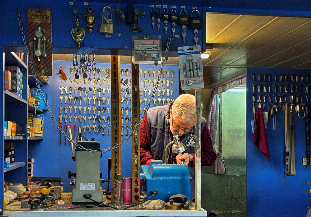leather keyring making