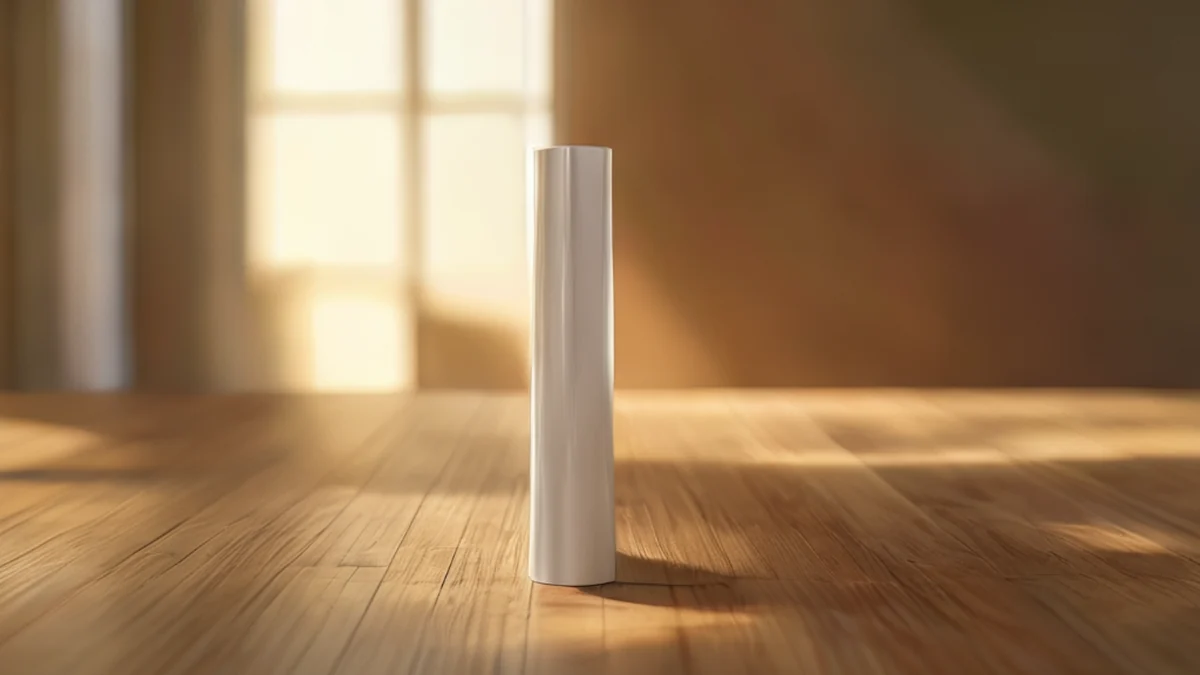Ein glänzender, glatter Platinstab aus reiner Platinummetall.