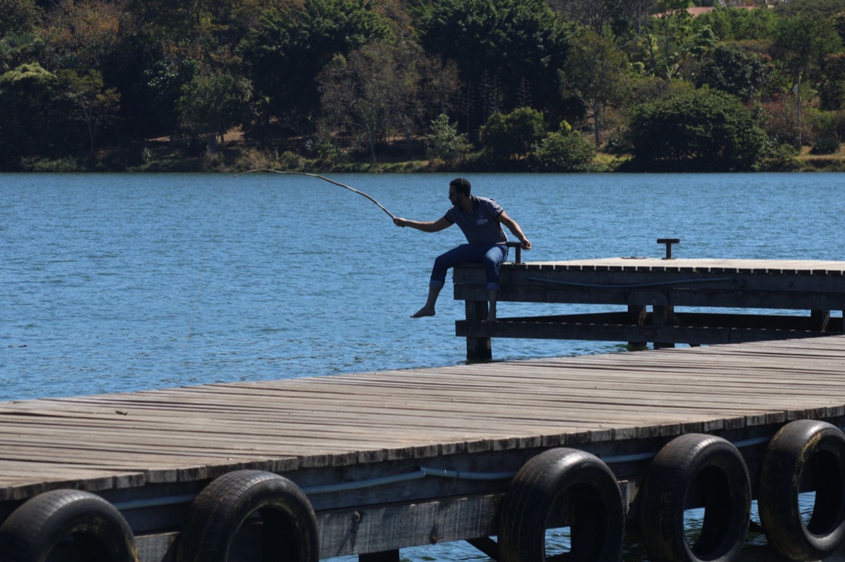 punto di pesca in lago