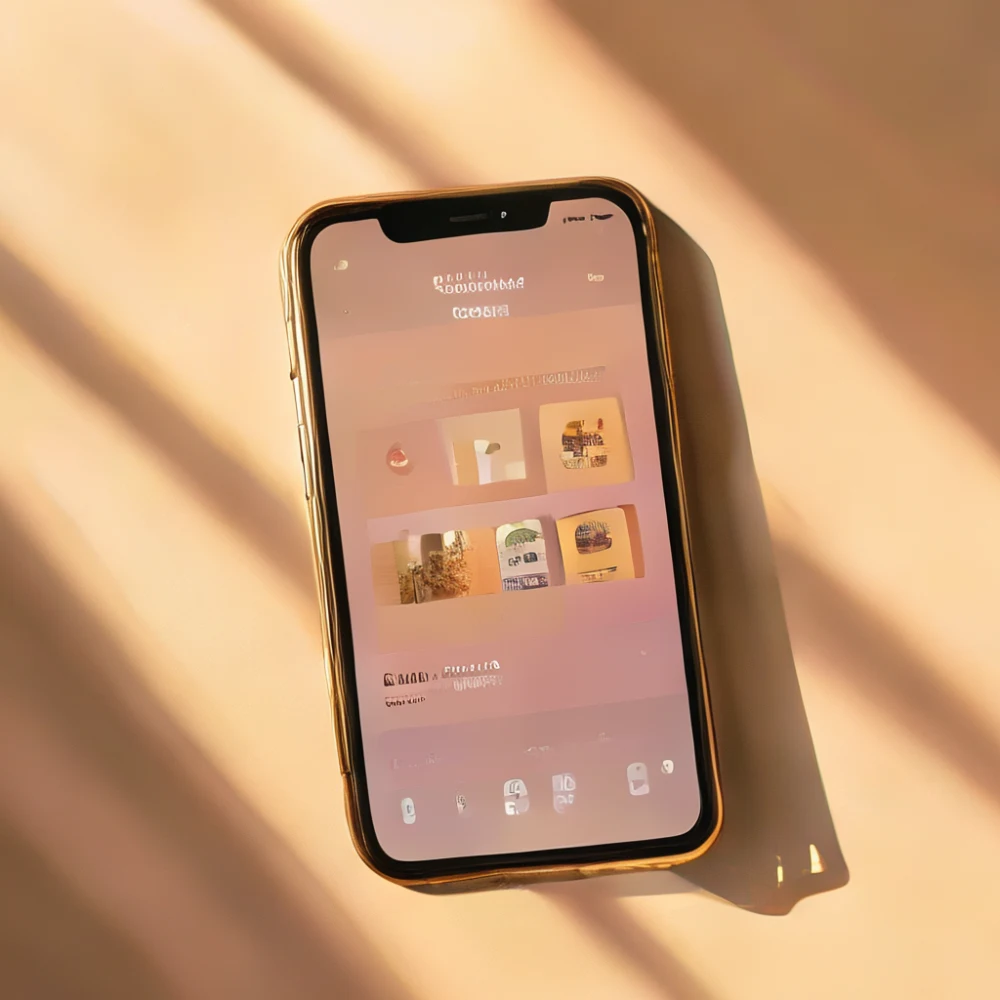 Smartphone screen with editing app